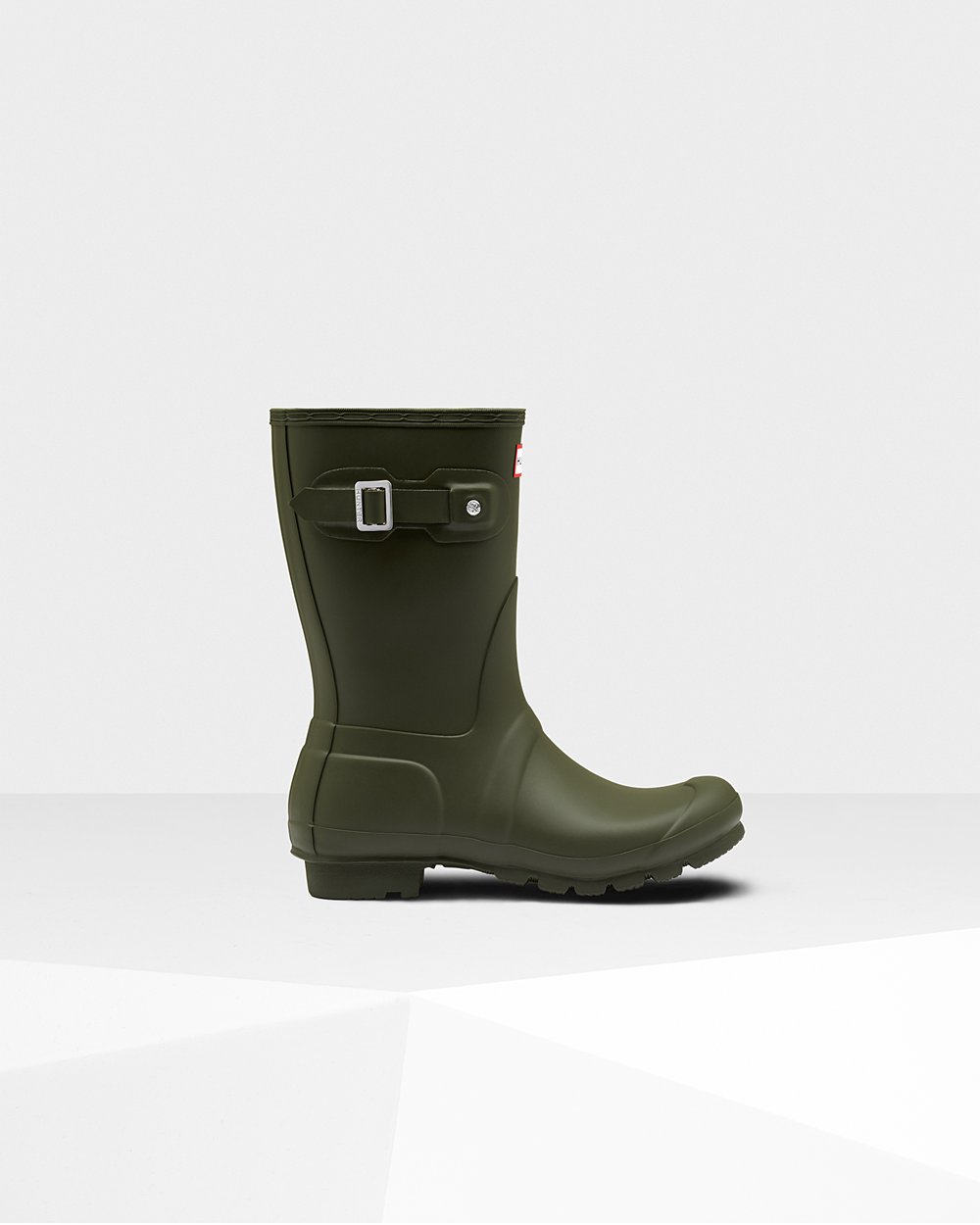 Womens Hunter Original - Short Rain Boots Dark Olive - 3628-DNQCF